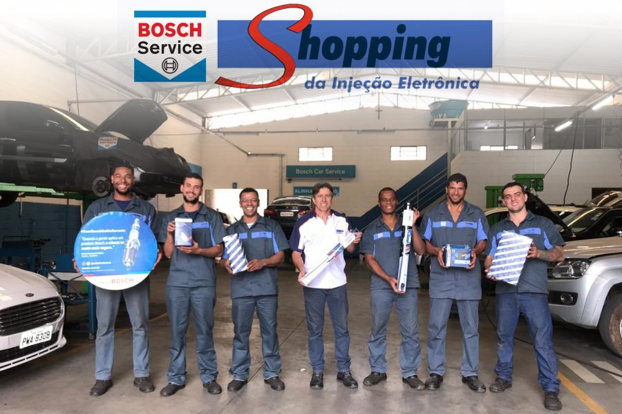 Equipe Oficina Mecânica Bosch Car Service Shopping da Injeção Eletrônica